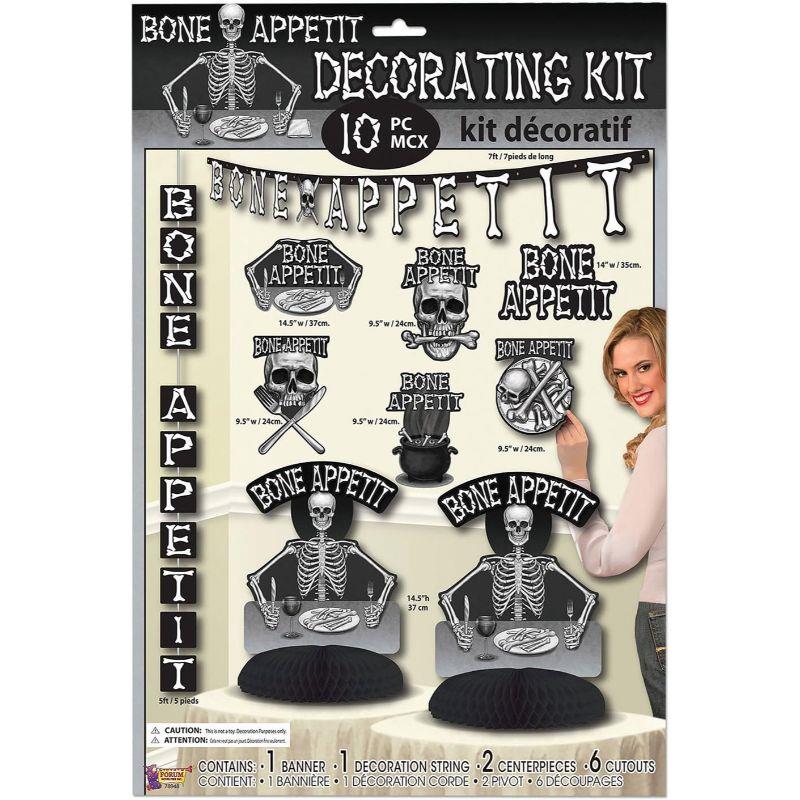 Rubies Masquerade Co. (UK) Ltd - Bone Appetit Decorating Kit (10 Piece) - Party Decoration - Fancy Dress Central
