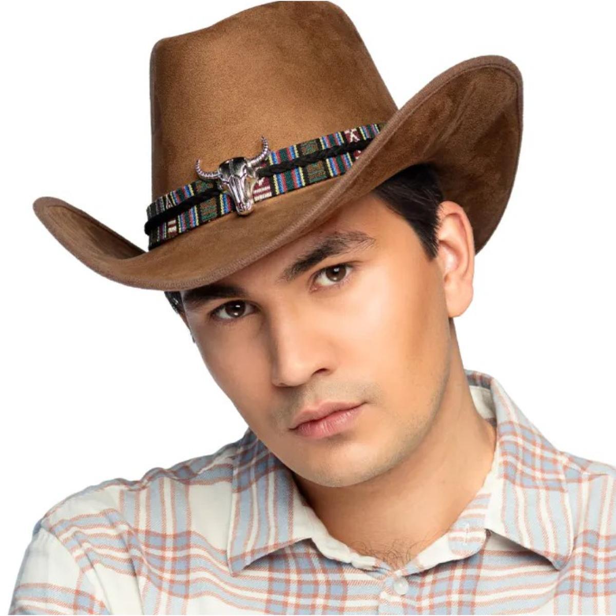 Boland - Django Cowboy Hat (Brown) - Adult - Fancy Dress Central