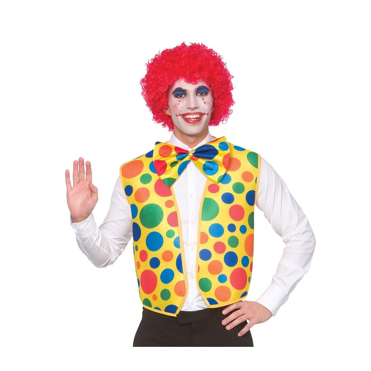Wicked Costumes Ltd - Clown Waistcoat & Bowtie - Adult - Fancy Dress Central
