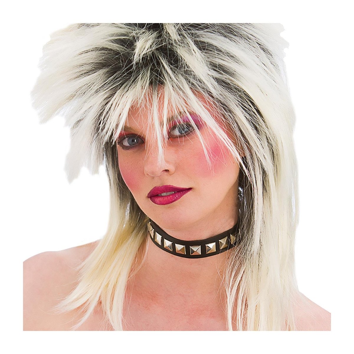 Wicked Costumes Ltd - Punk Studded Choker Necklace - Adult - Fancy Dress Central