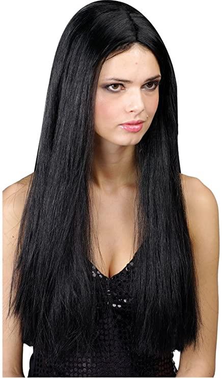Wicked Costumes Ltd - Classic Long Wig (Black) - Adult - Fancy Dress Central
