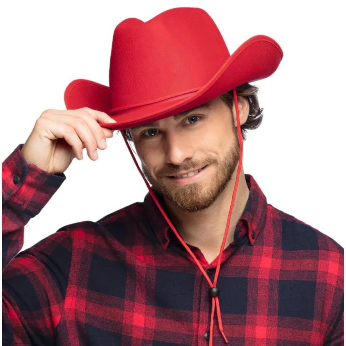 Boland - Rodeo Cowboy Hat (Red) - Adult - Fancy Dress Central
