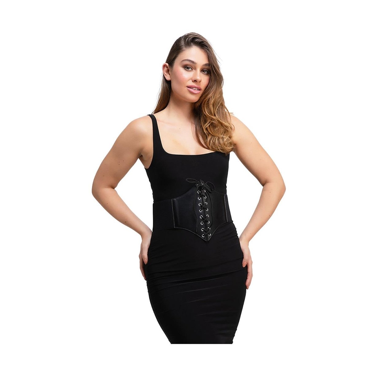 Wicked Costumes Ltd - Gothic Corset Belt (Black) - Women - Fancy Dress Central