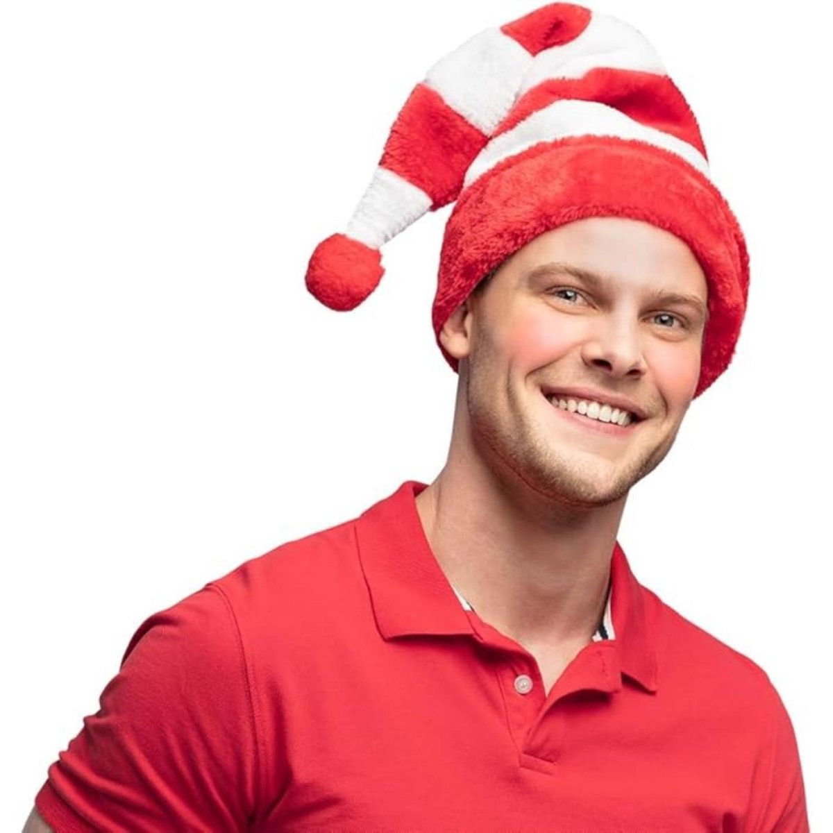 Boland - Red & White Santa Hat - Adult - Fancy Dress Central