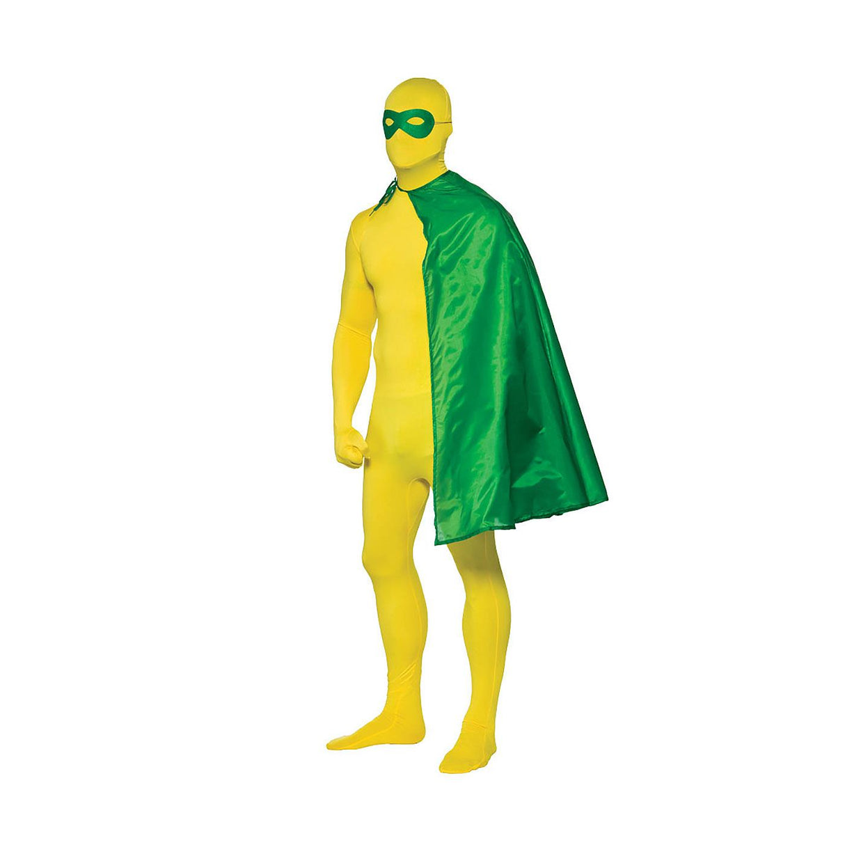Superhero Mask & Cape (Green) - Adult