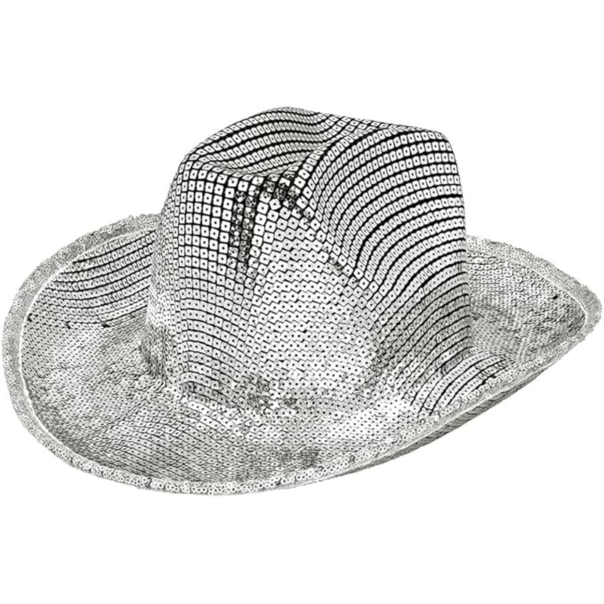 Boland - Groovy Cowboy Hat (Silver) - Adult - Fancy Dress Central