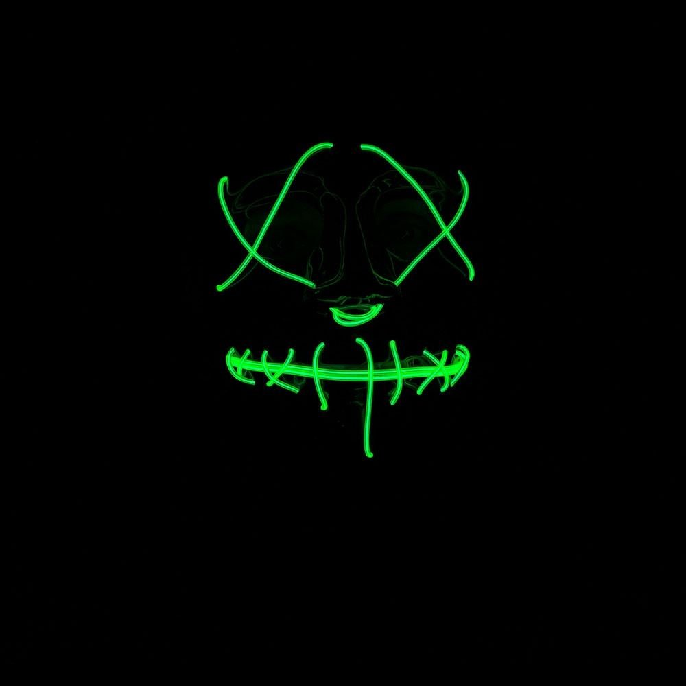 Wicked Costumes Ltd - Purge Light Up Mask (Neon Green) - Adult - Fancy Dress Central