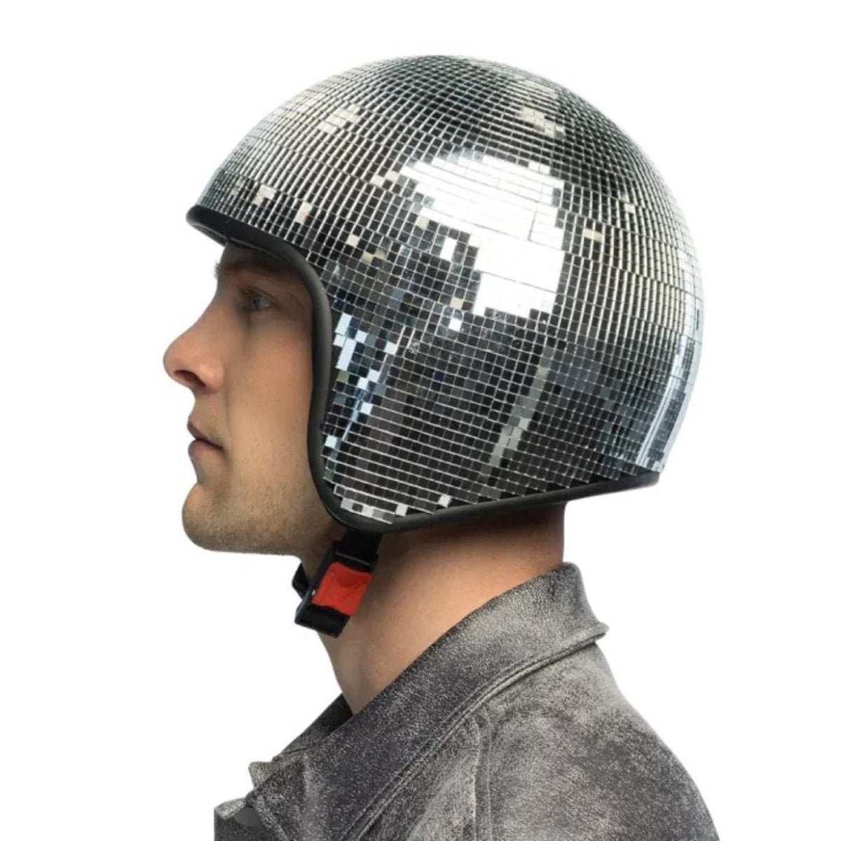 Boland - Disco Helmet (Silver) - Adult - Fancy Dress Central
