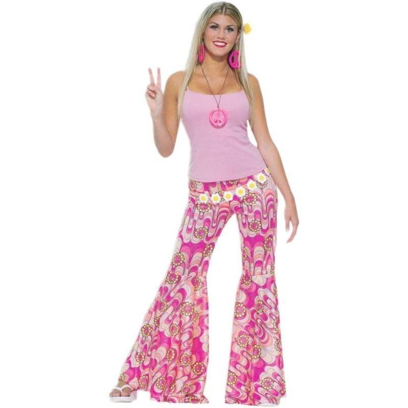 Rubies - Flower Power Bell Bottom Trousers - Women - Fancy Dress Central