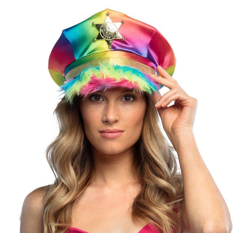 Boland - Rainbow Sheriff Hat - Adult - Fancy Dress Central