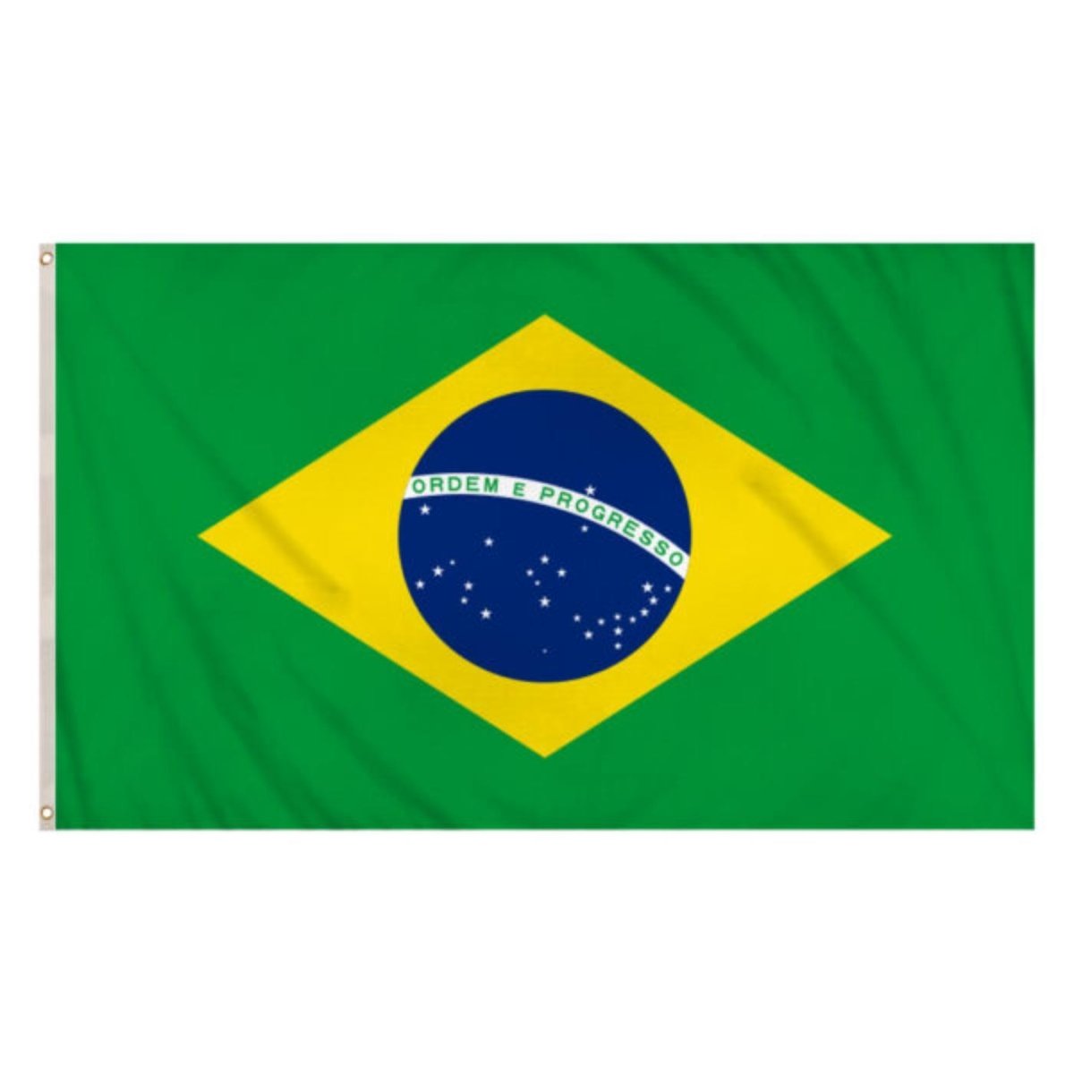 Henbrandt - Brazil Flag (5ft x 3ft) - Fancy Dress Central