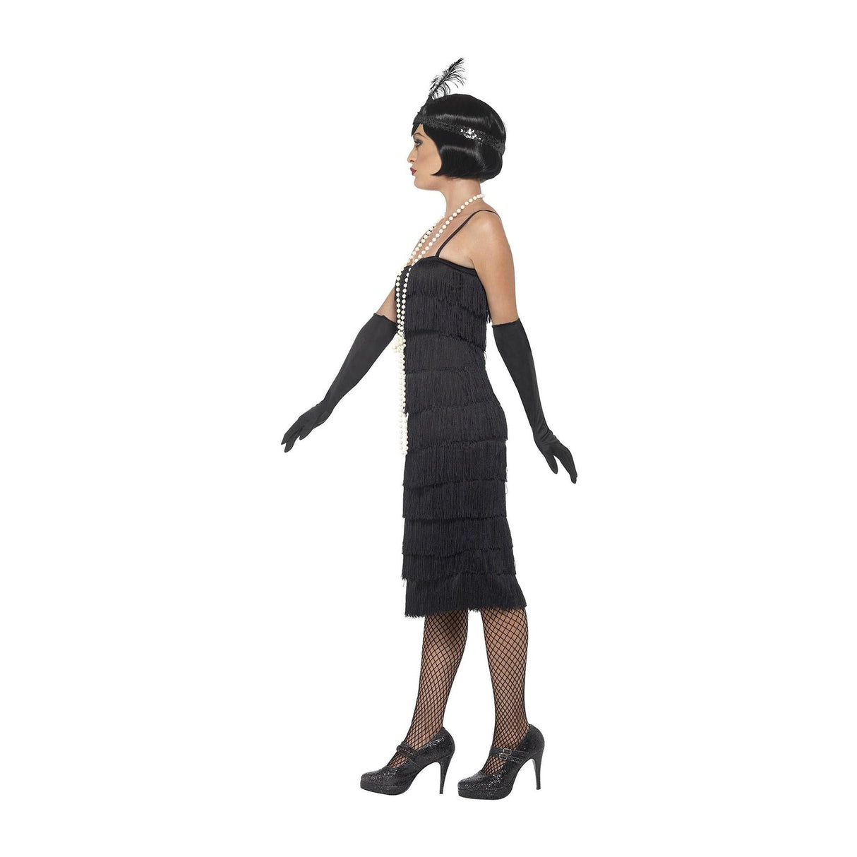Long Flapper Costume (Black) - Women