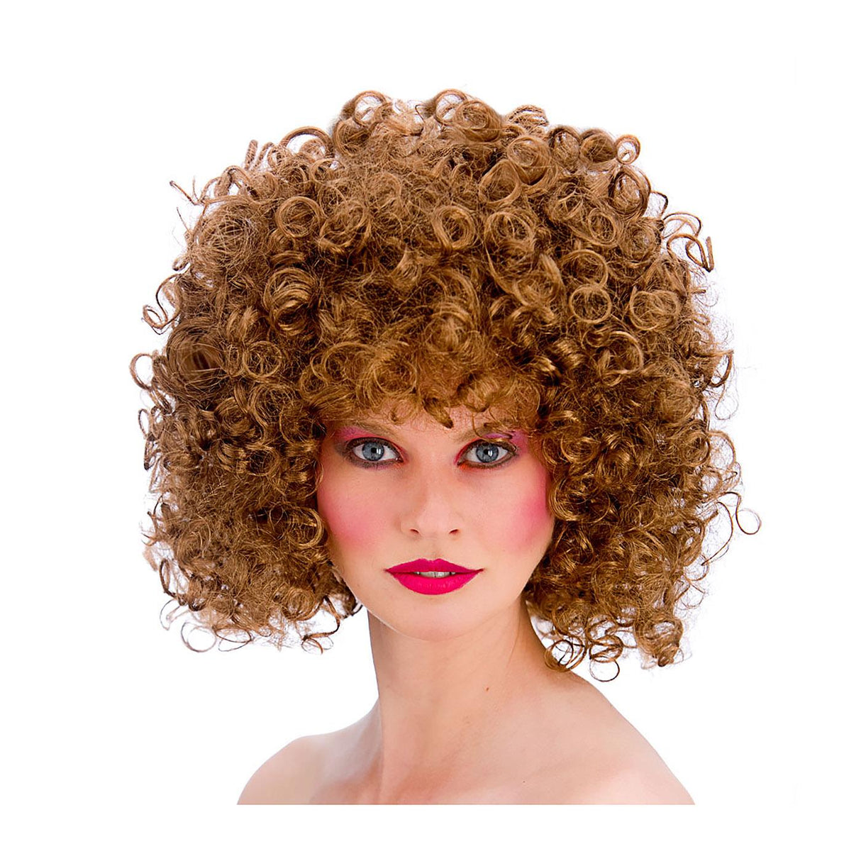 80s Disco Perm Wig (Brown) - Adult