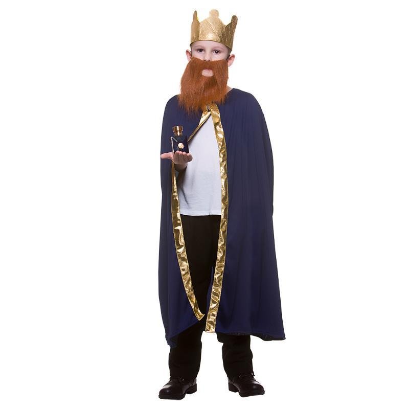 Wicked Costumes Ltd - Kings Robe & Crown (Blue) - Child - Fancy Dress Central