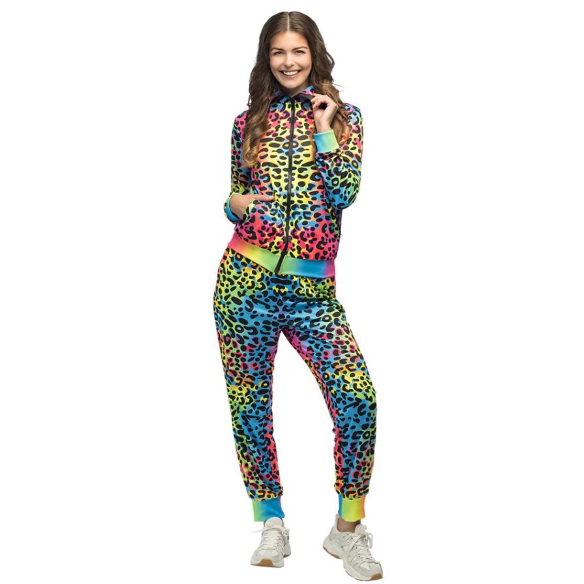 Leopard Art Babe Shell Suit Costume - Women