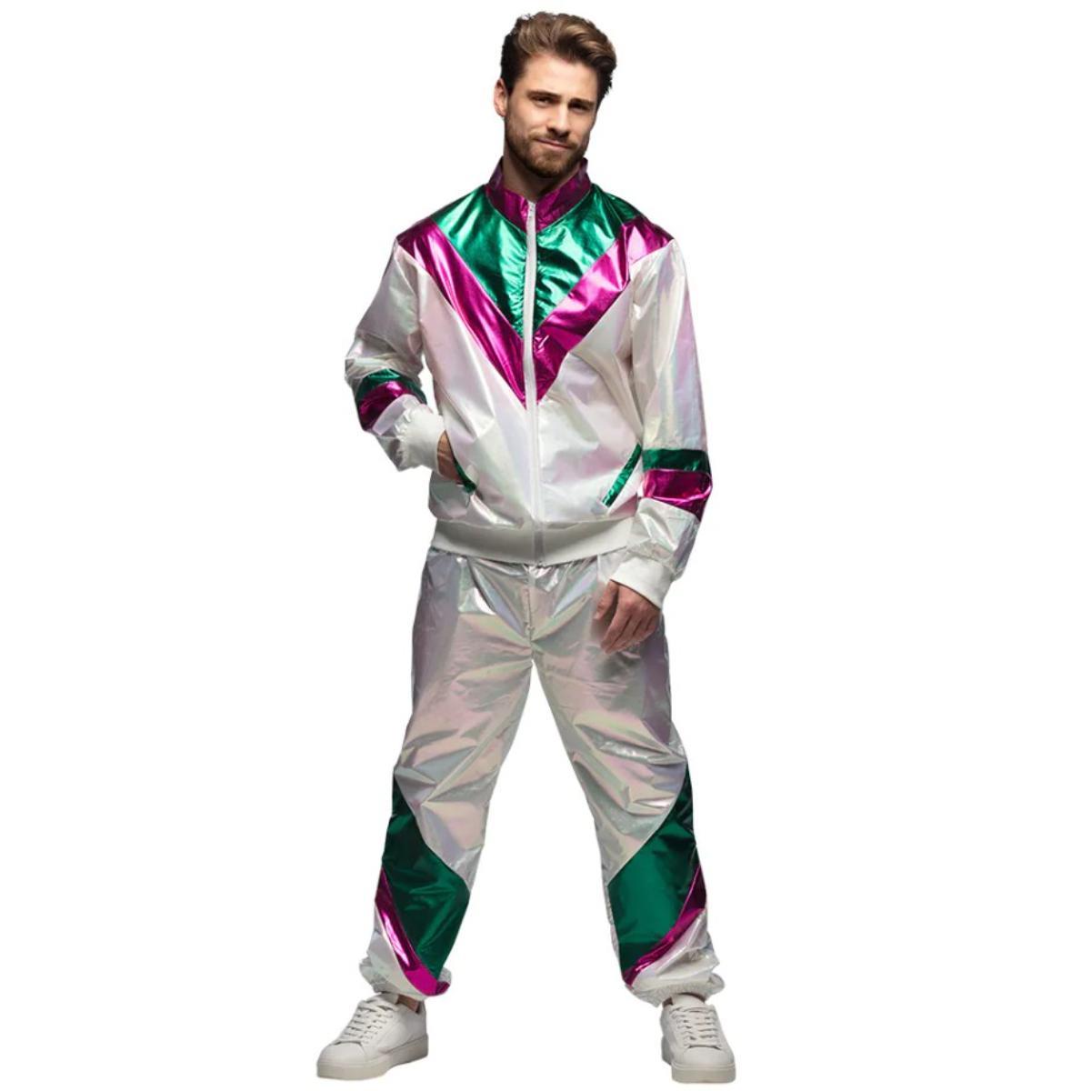 Holographic Dude Shell Suit Costume - Men