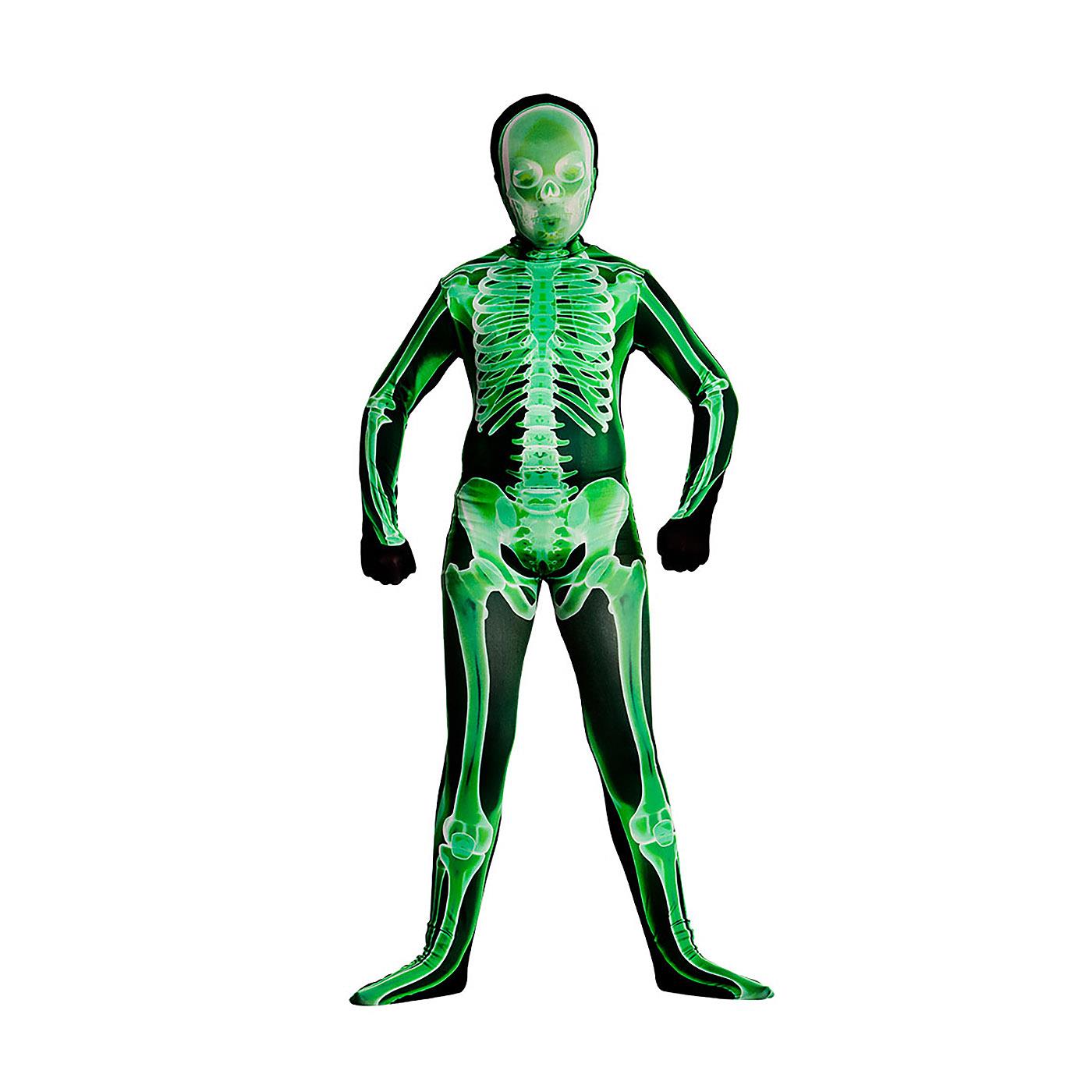 X- Ray Skinz Suit Costume (Green) - Child