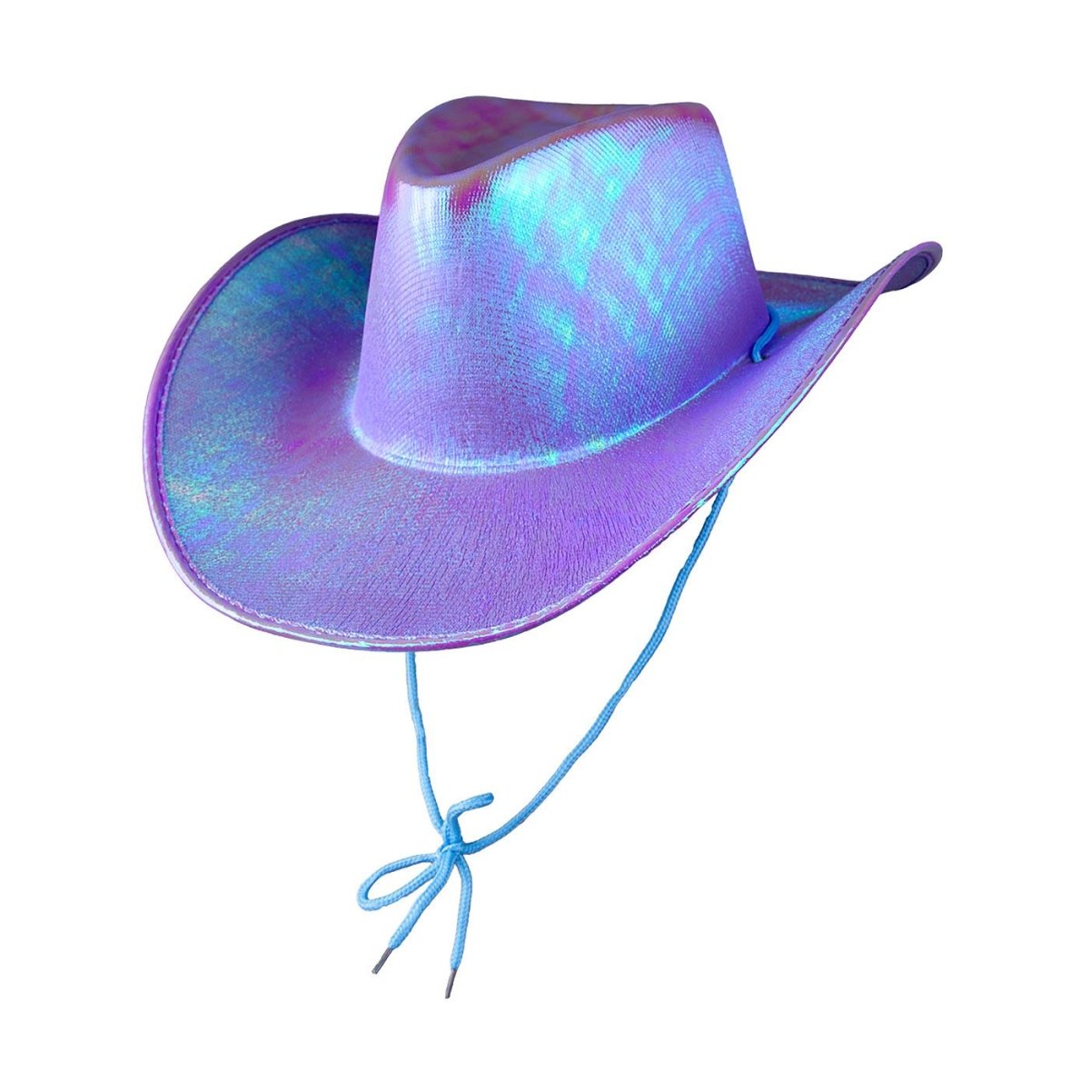 Wicked Costumes Ltd - Iridescent Texan Cowboy Hat (Lavender) - Adult - Fancy Dress Central