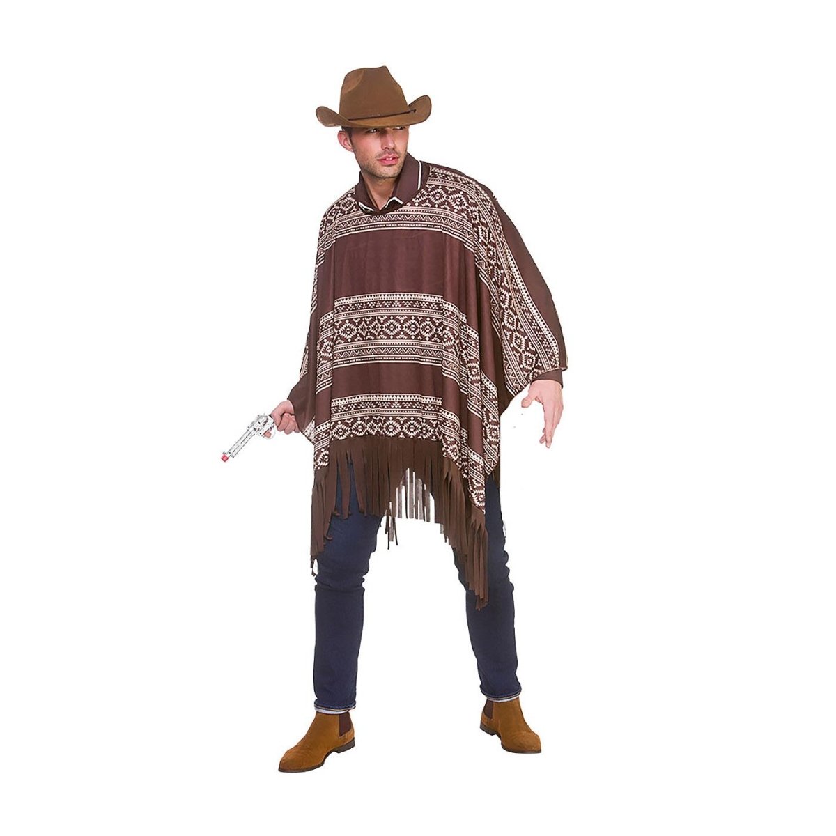 Wicked Costumes Ltd - Western Cowboy Poncho - Adult - Fancy Dress Central