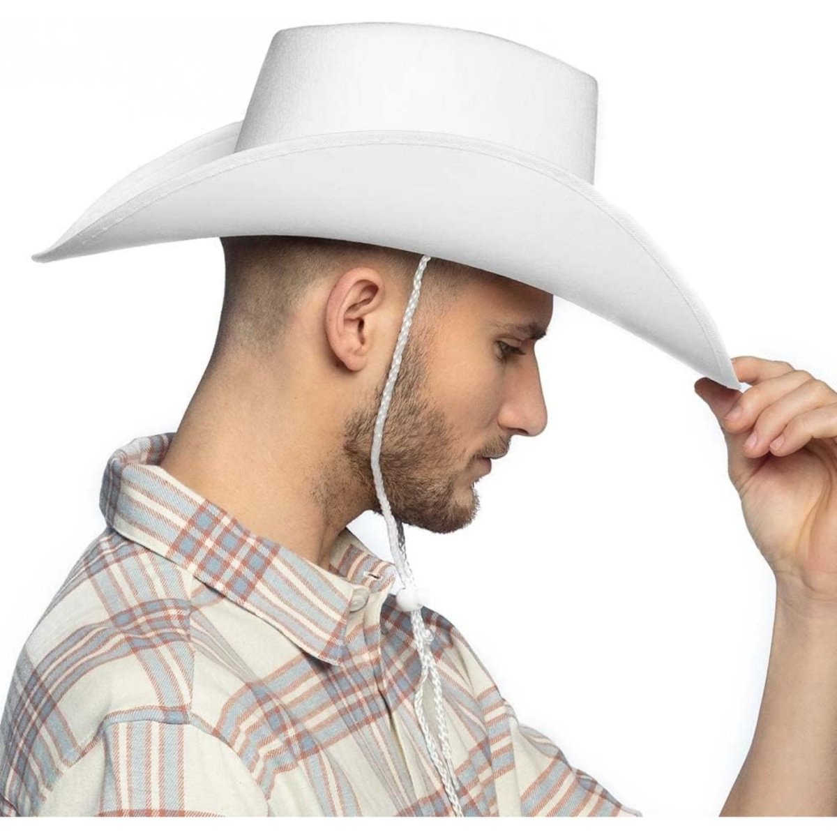 Boland - Wichita Cowboy Hat (White) - Adult - Fancy Dress Central