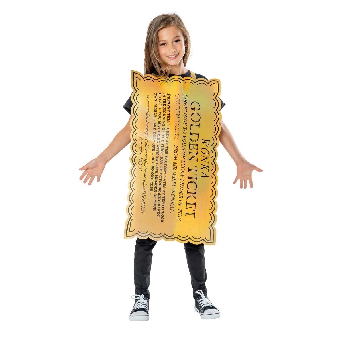 Rubies - Golden Ticket Willy Wonka & The Chocolate Factory Costume - Child - Fancy Dress Central