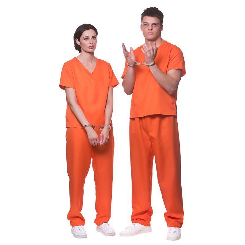 Wicked Costumes - County Jail Convict Costume - Adult - Fancy Dress Central
