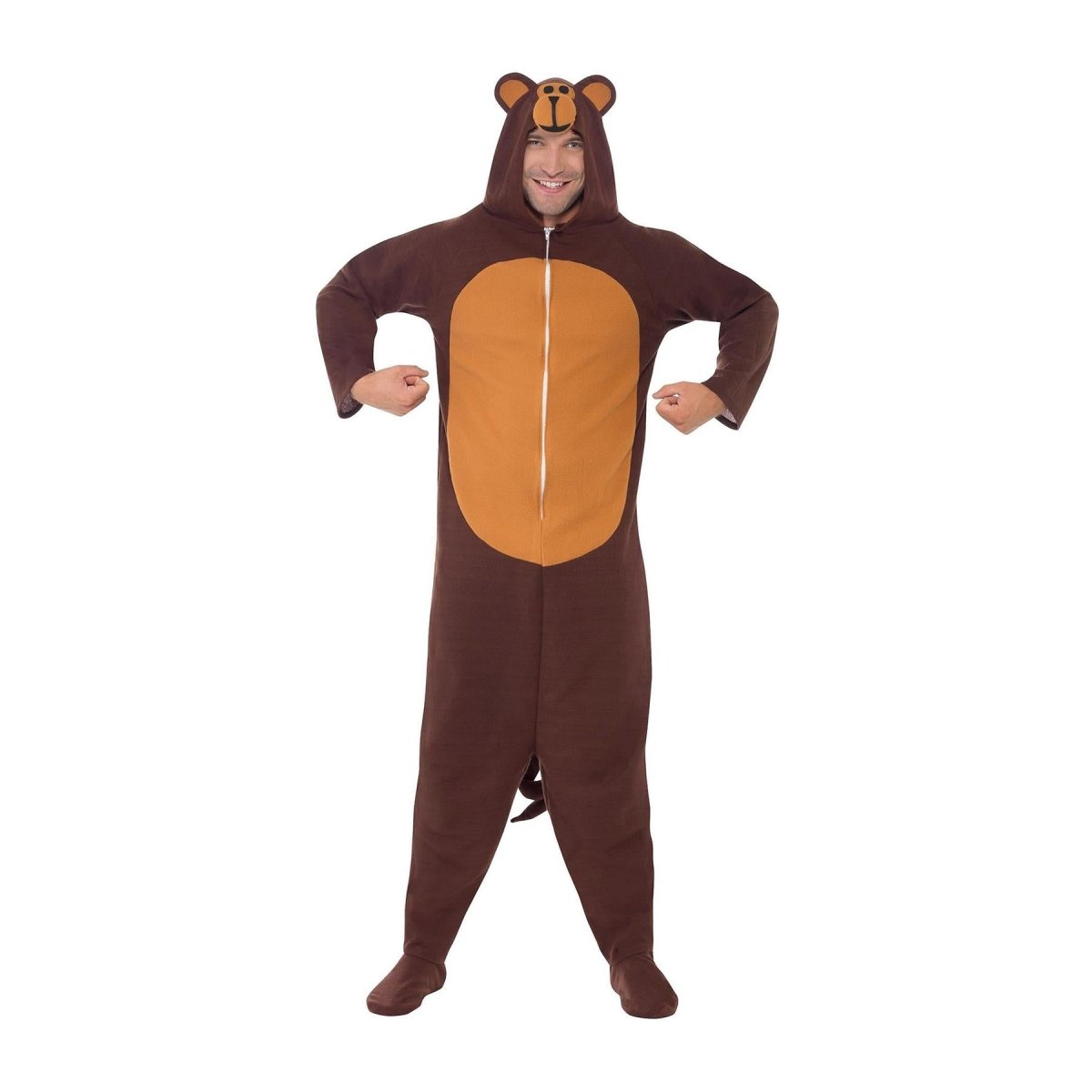 Smiffys - Monkey Onesie Costume - Mens - Fancy Dress Central