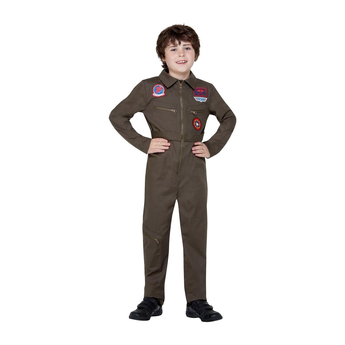 Smiffys - Smiffys - Top Gun Fighter Pilot Costume - Boys - Fancy Dress Central