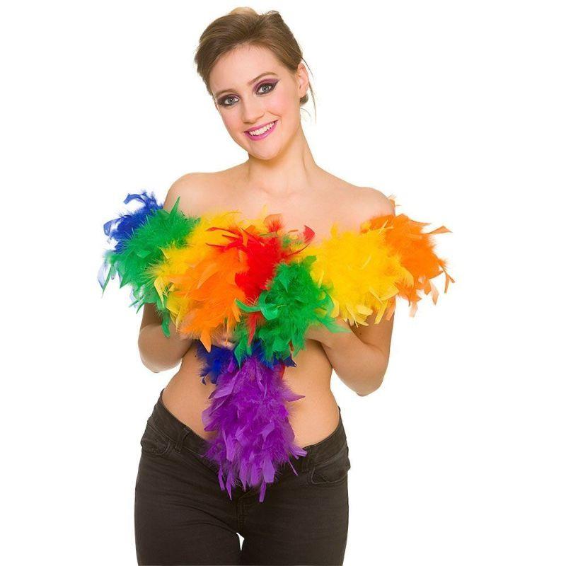Feather Boa 1.7m (Rainbow) - Adult