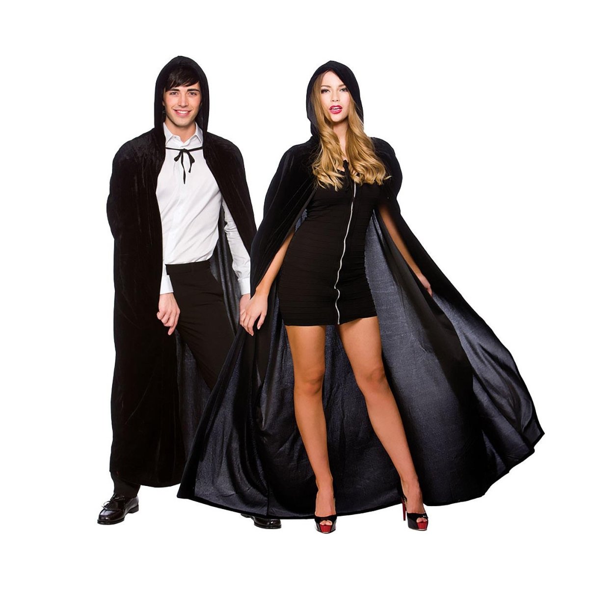 Wicked Costumes Ltd - Velvet Hooded Cloak - Adult - Fancy Dress Central