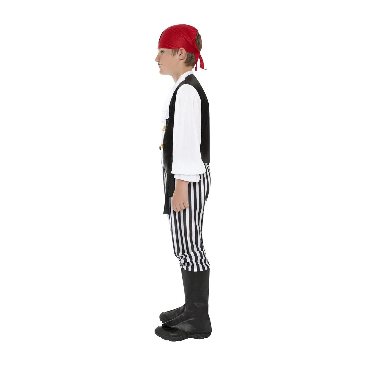 Smiffys - Black & White Pirate Boy Costume - Boys - Fancy Dress Central