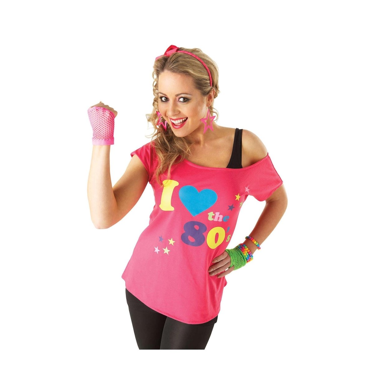 Rubies - I Love the 80s T-Shirt - Women - Fancy Dress Central