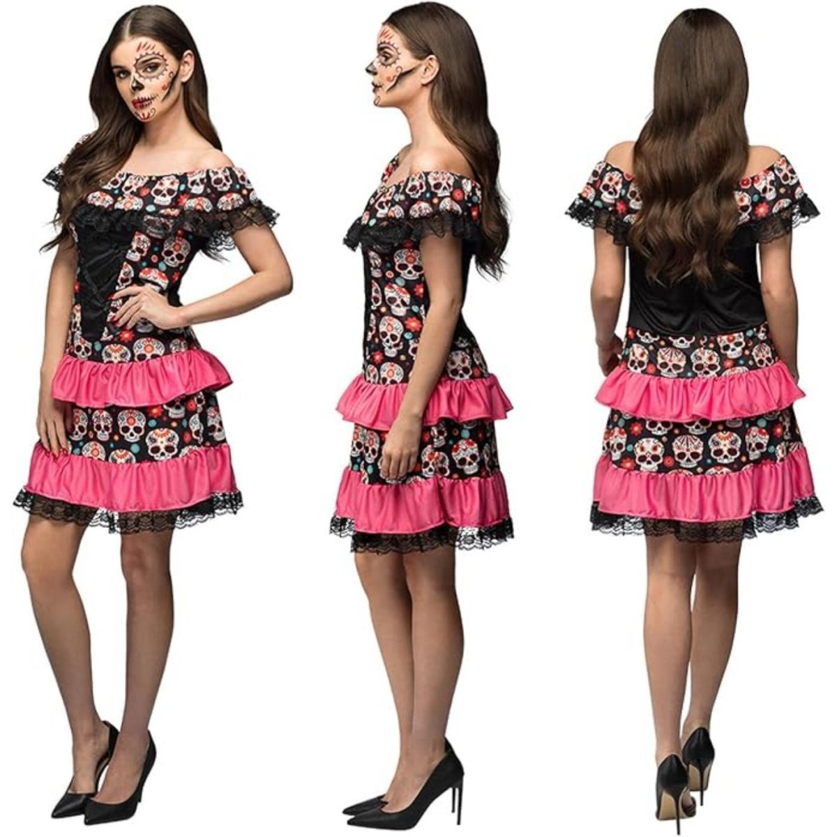 Boland - Senora Lorena Day of the Dead Costume - Women - Fancy Dress Central