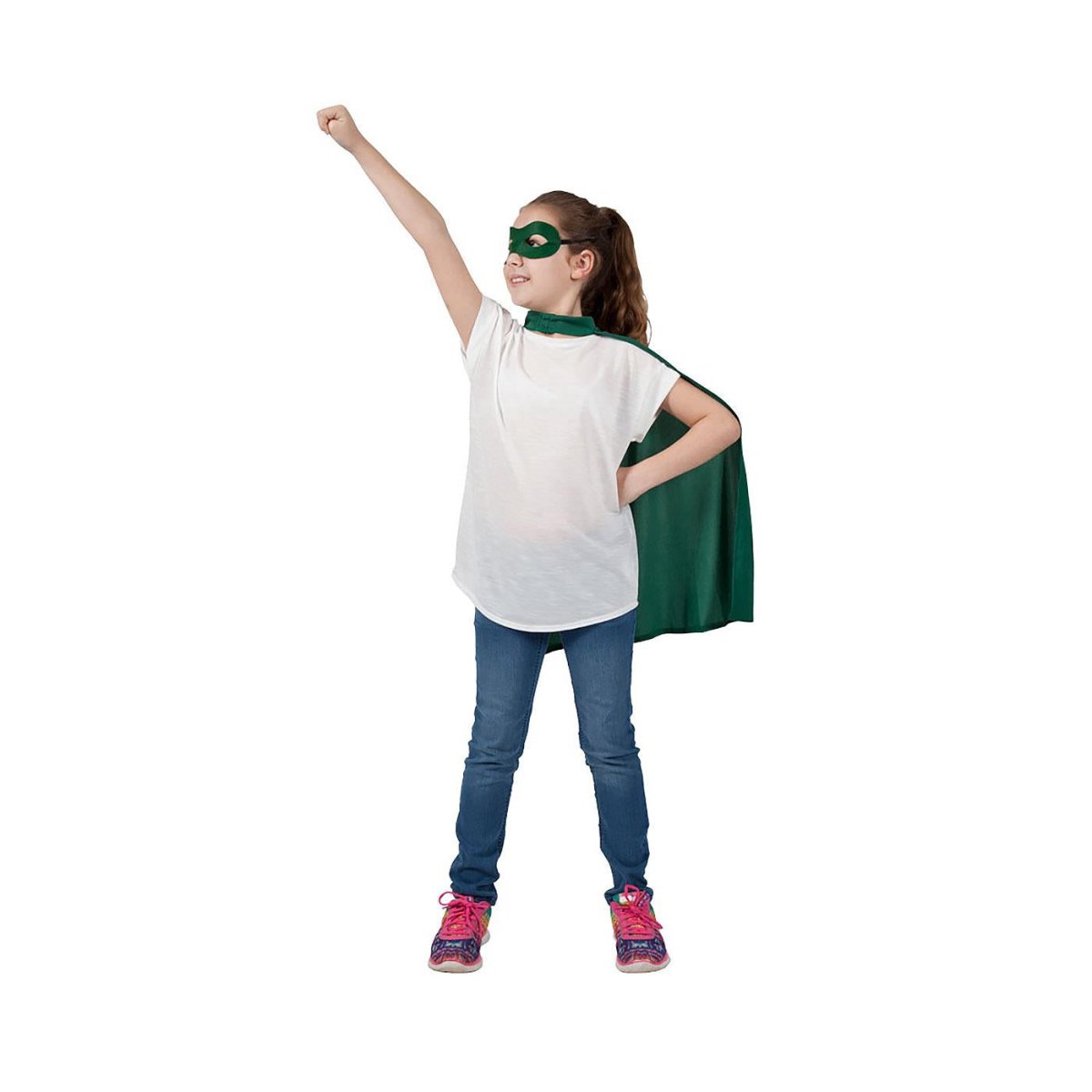 Wicked Costumes Ltd - Super Hero Cape & Mask (Green) - Child - Fancy Dress Central