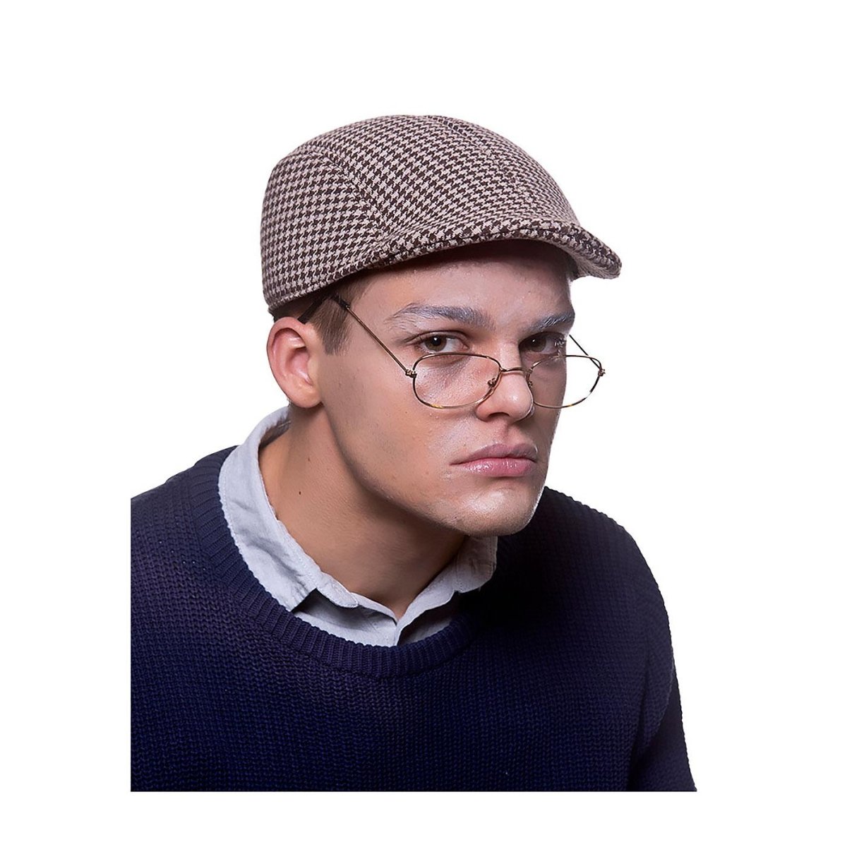 Wicked Costumes Ltd - Old Man Faux Tweed Cap - Adult - Fancy Dress Central