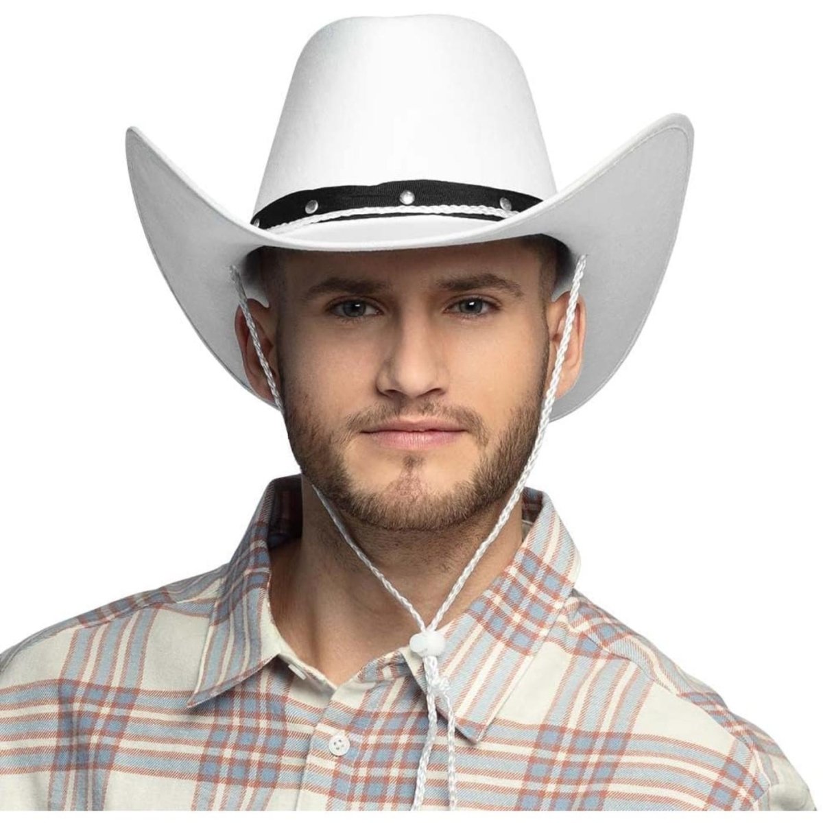 Boland - Wichita Cowboy Hat (White) - Adult - Fancy Dress Central