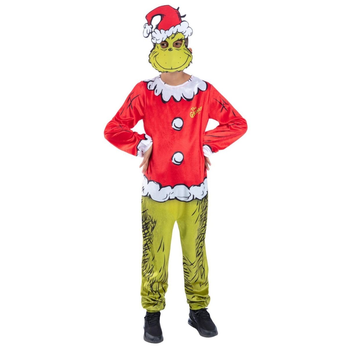 Smiffys - Dr Seuss The Grinch Santa Costume - Child - Fancy Dress Central