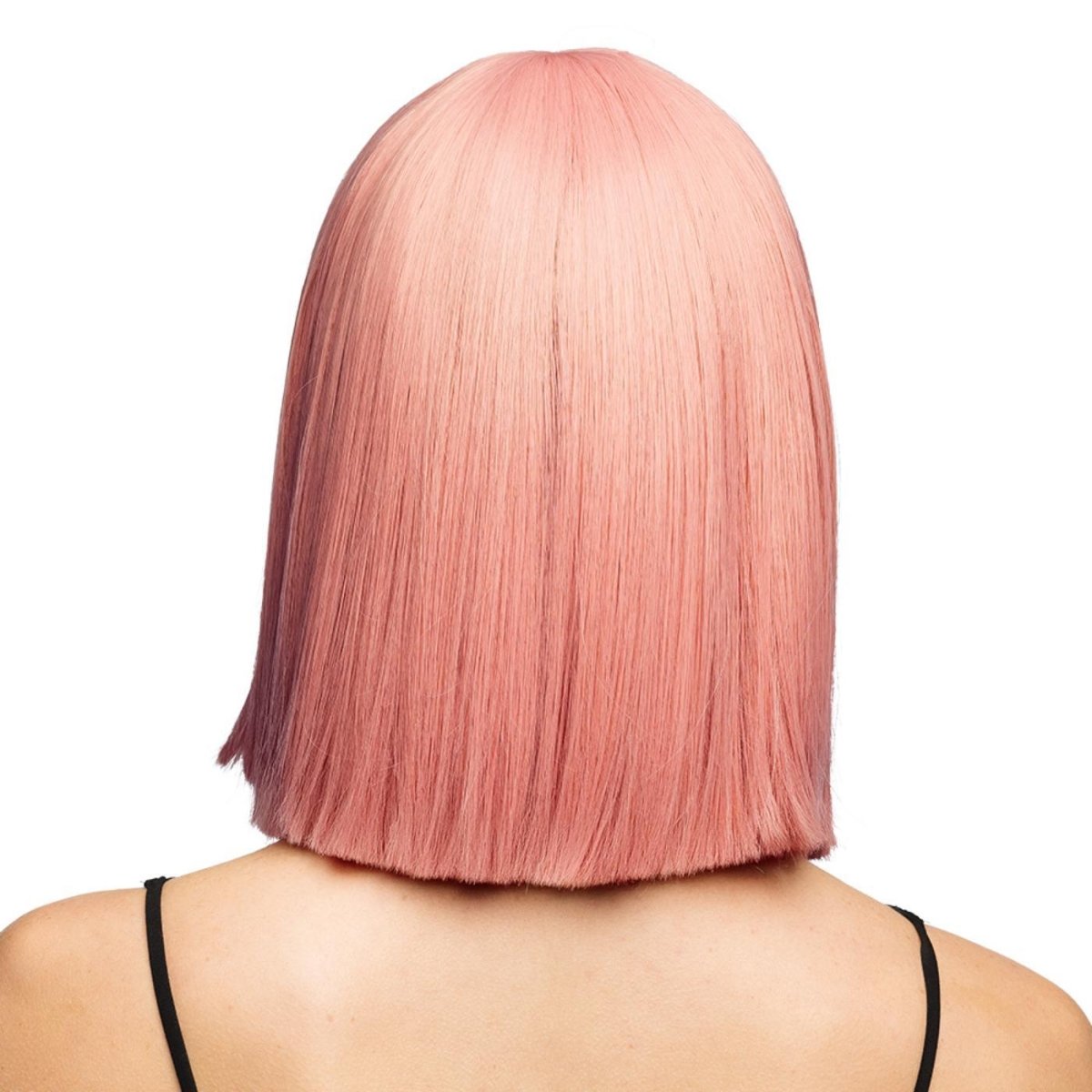 Fancy Dress Central - Bob Wig with Fringe (Pale Pink) - Adult - Fancy Dress Central