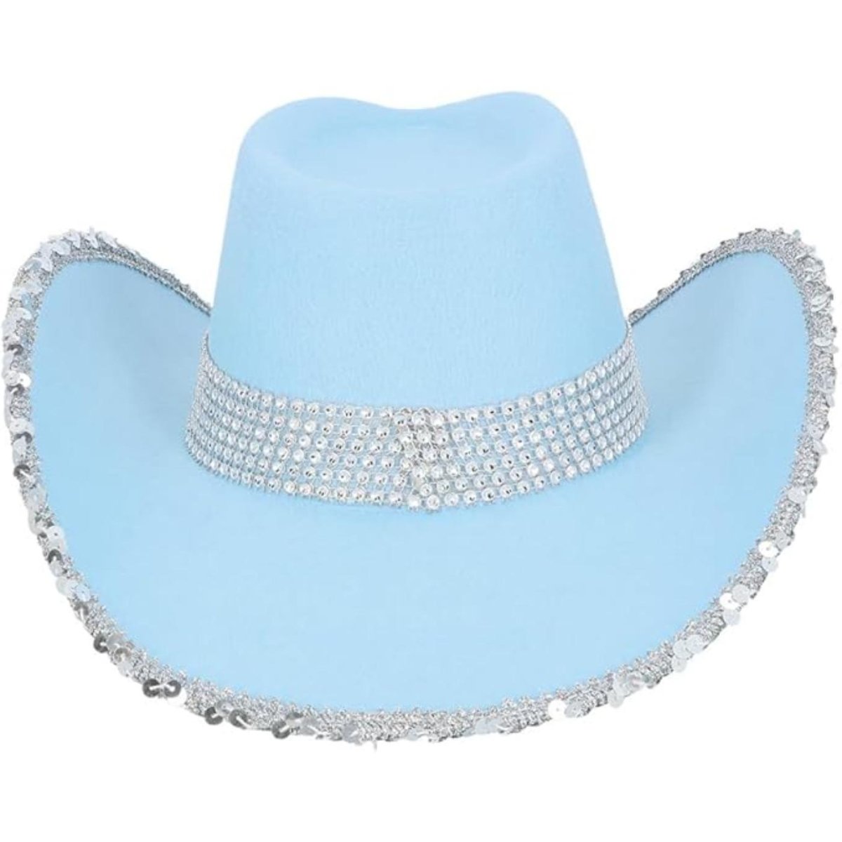 Boland - Sparkle Cowboy Hat (Blue) - Adult - Fancy Dress Central