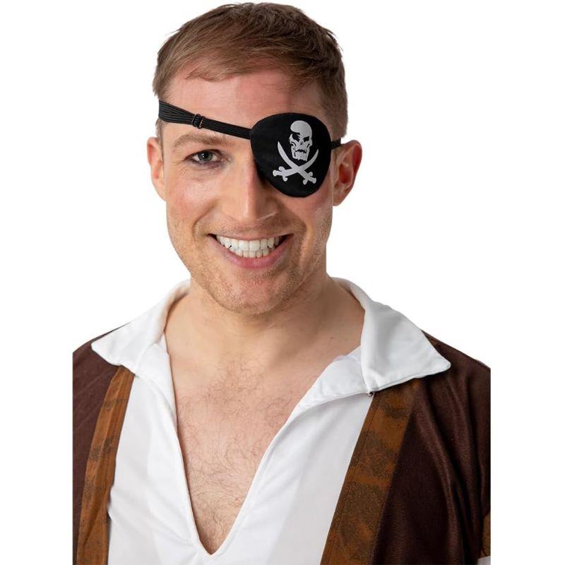 Wicked Costumes Ltd - Satin Pirate Eye Patch - Adult - Fancy Dress Central