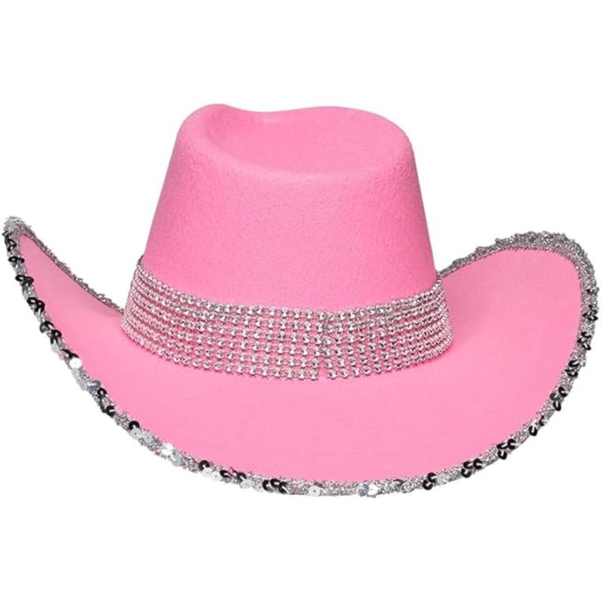 Boland - Sparkle Cowboy Hat (Pink) - Adult - Fancy Dress Central