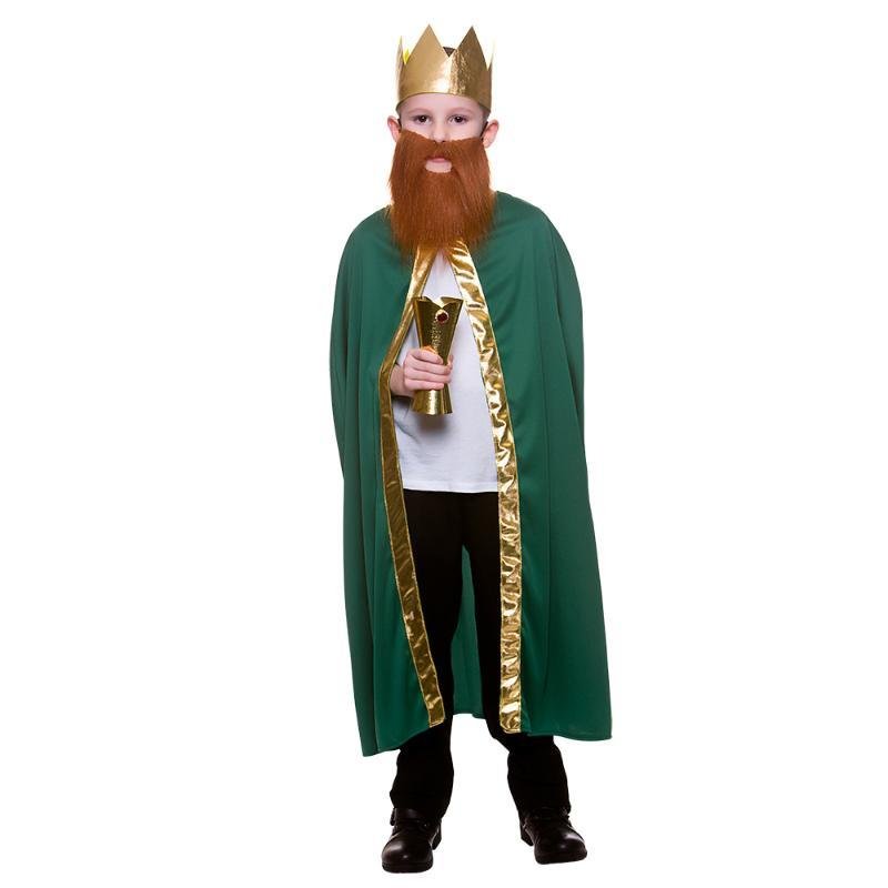 Wicked Costumes Ltd - Kings Robe & Crown (Green) - Child - Fancy Dress Central