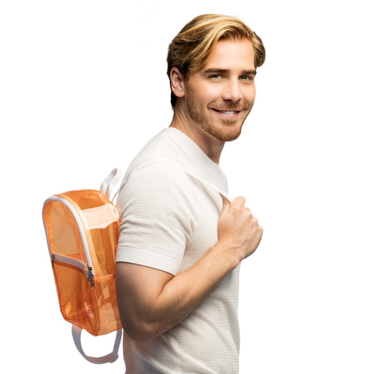 Fancy Dress Central - Clarity Backpack (Neon Orange) - Adult - Fancy Dress Central