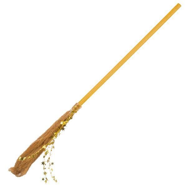 Boland - Gold Witch Broom - Child - Fancy Dress Central