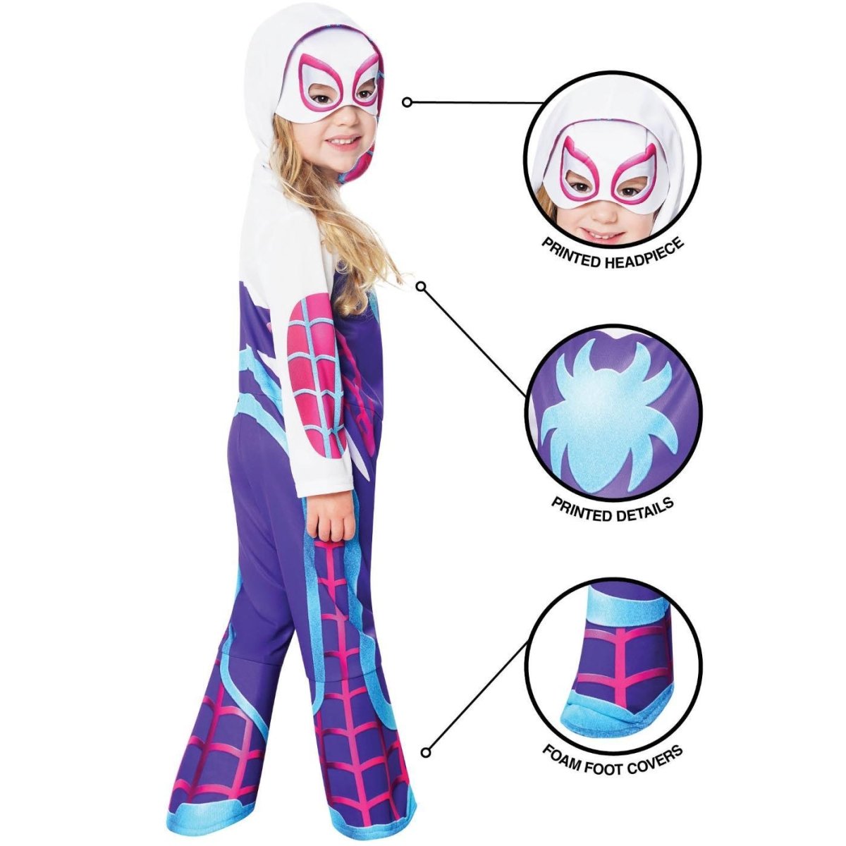 Rubies - Ghost Spider Costume - Girls - Fancy Dress Central