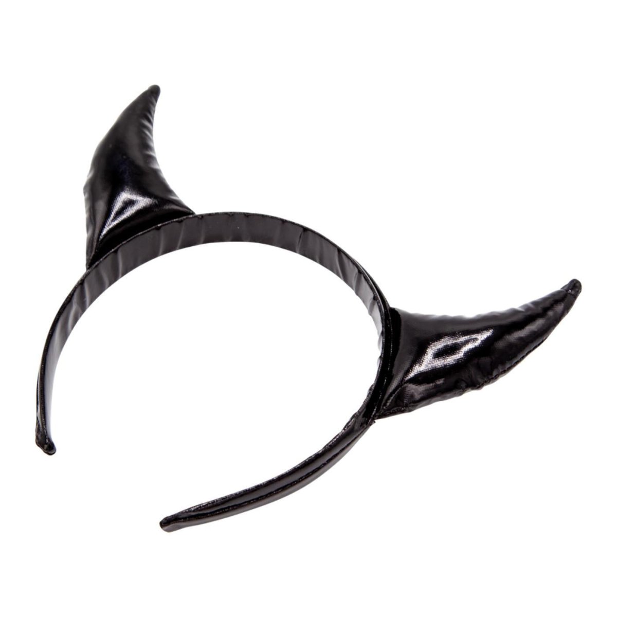 Wicked Costumes Ltd - PVC Devil Horns (Black) - Adult - Fancy Dress Central