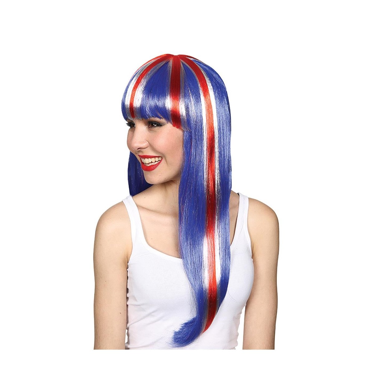 Wicked Costumes Ltd - Great Britain Long Wig with Fringe - Adult - Fancy Dress Central