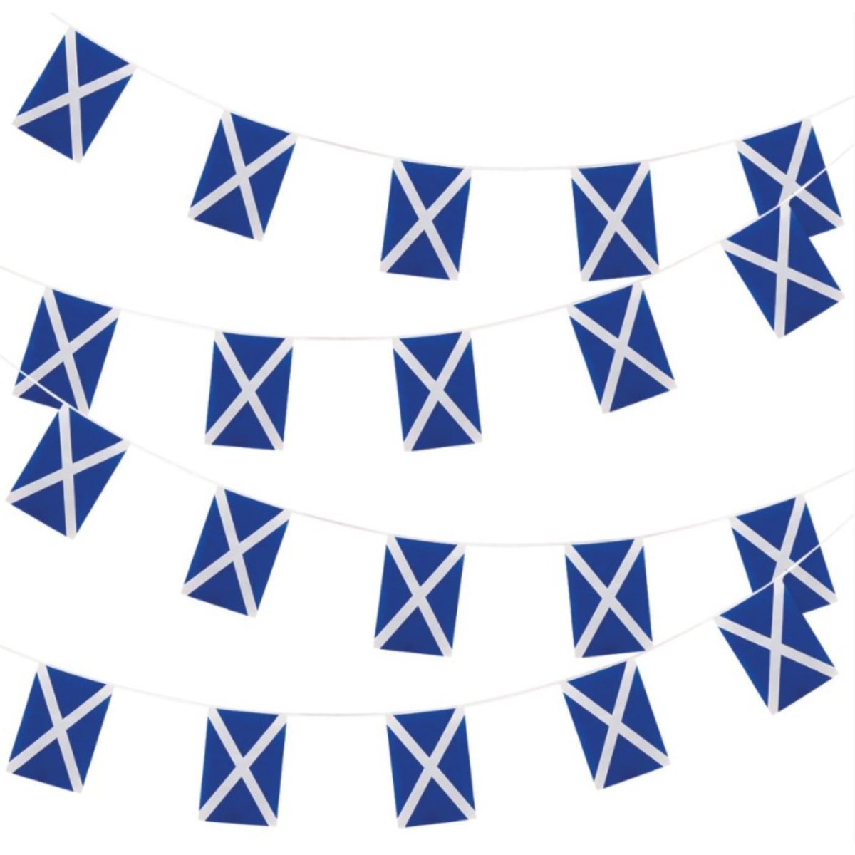 Wicked Costumes - 10m World Country Flag Rectangle Bunting (Scotland) - Fancy Dress Central