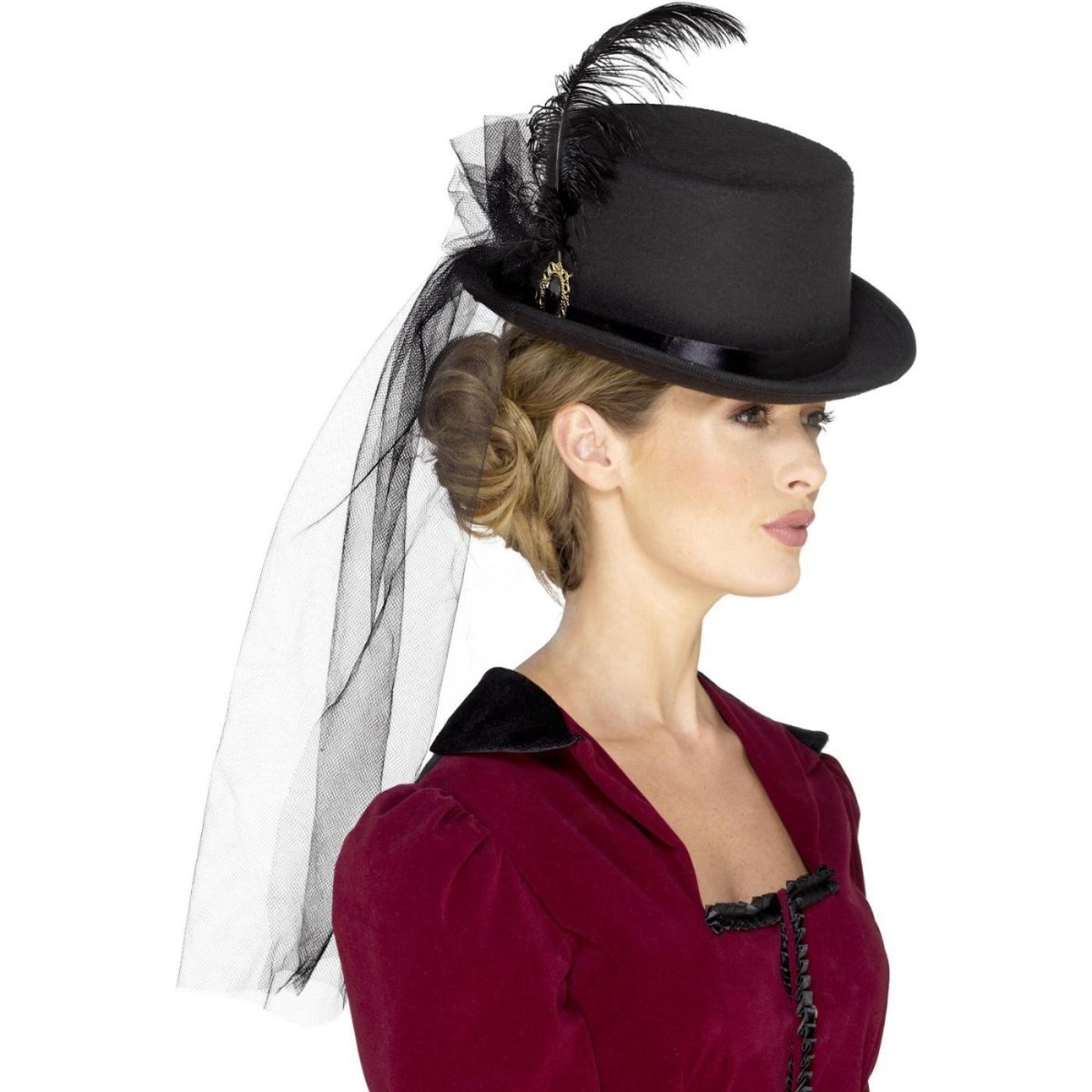 Smiffys - Victorian Top Hat - Women - Fancy Dress Central