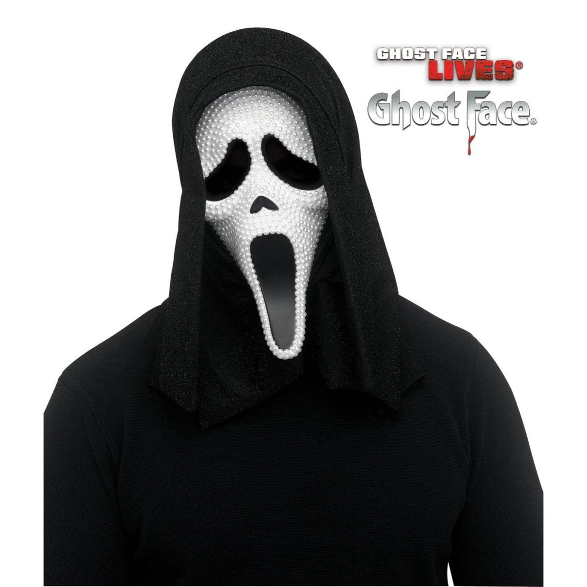 Wicked Costumes Ltd - Ghost Face Pearl Mask - Adult - Fancy Dress Central
